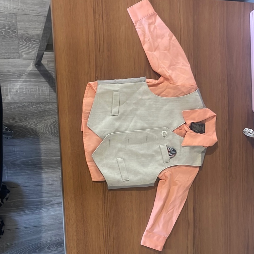 Dockers Kids Matching Set - Peach and Beige